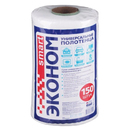 Салфетки протирочные в рулоне Smart Эконом, 20 х 23 см, 150 шт