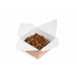 Коробка ланч бокс картонная OSQ Meal Box S, 100/118 x 100/118 x 65 мм
