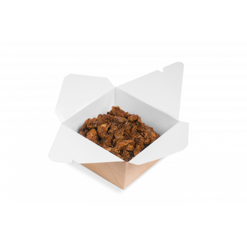 Коробка ланч бокс картонная OSQ Meal Box S, 100/118 x 100/118 x 65 мм