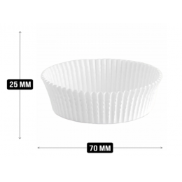 Тарталетки бумажные белые, 70 x 25 мм, 1000 шт (1/12)